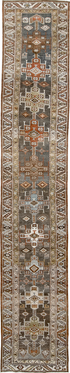 Antique Heriz Runner Rug (2' x 14')